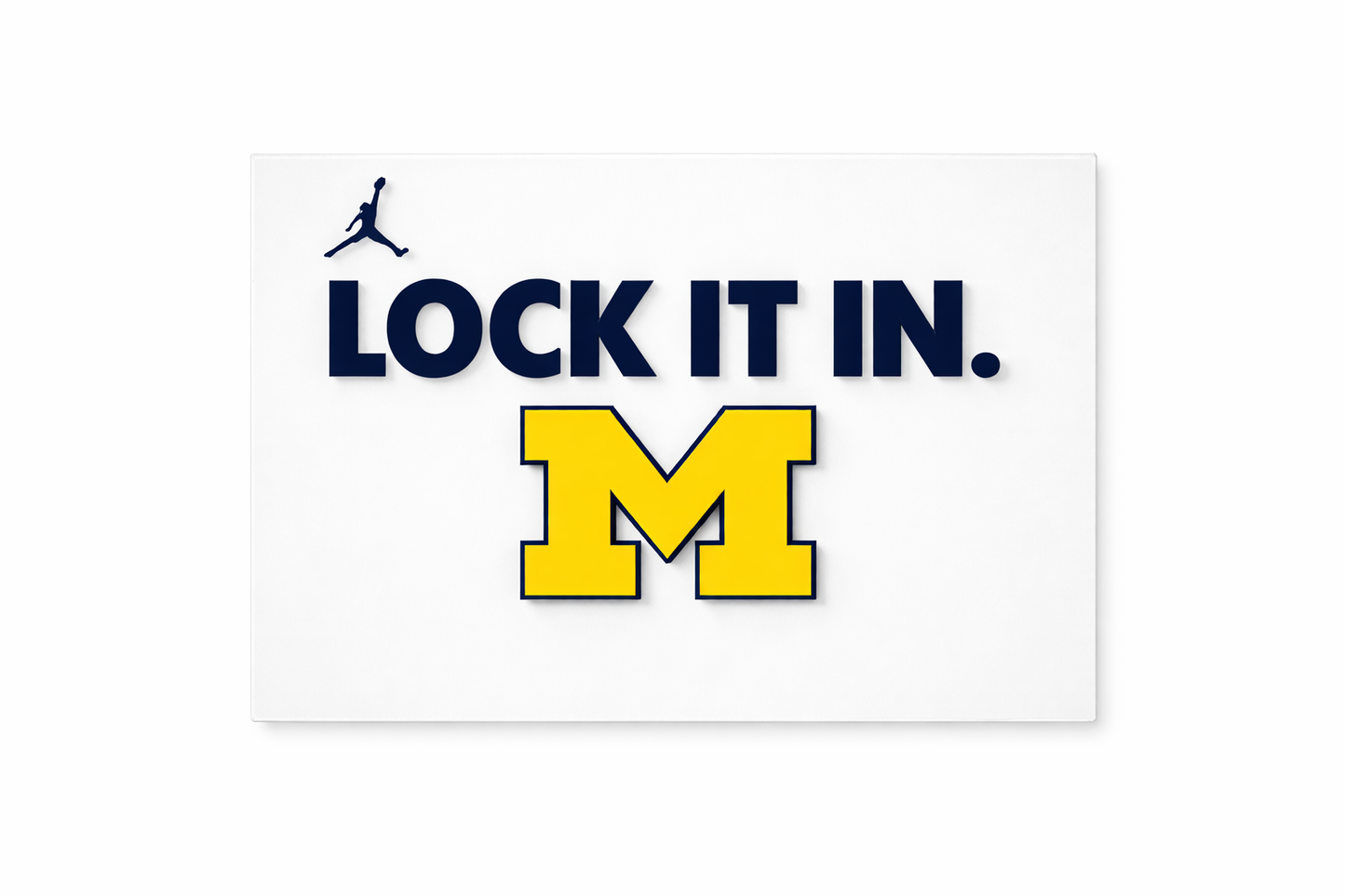 University Of Michigan "Lock it In" National Championship Acrylic Sign