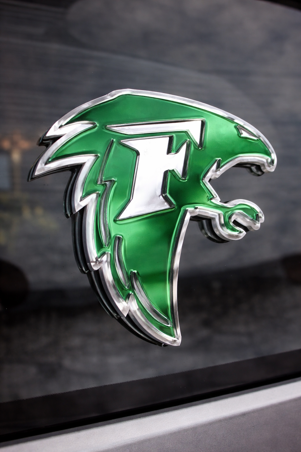 Falcon 3D car decal- Mirrored green and white